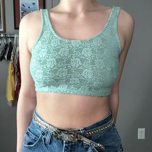 💕💕FLORAL LACE TOPSHOP CROP TANK TOP💕💕